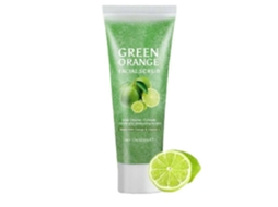Esfoliante Facial De Tangerina Verde Com Vitamina C E Tecnologia De Microdermoabrasão Para Uma Pele Macia.