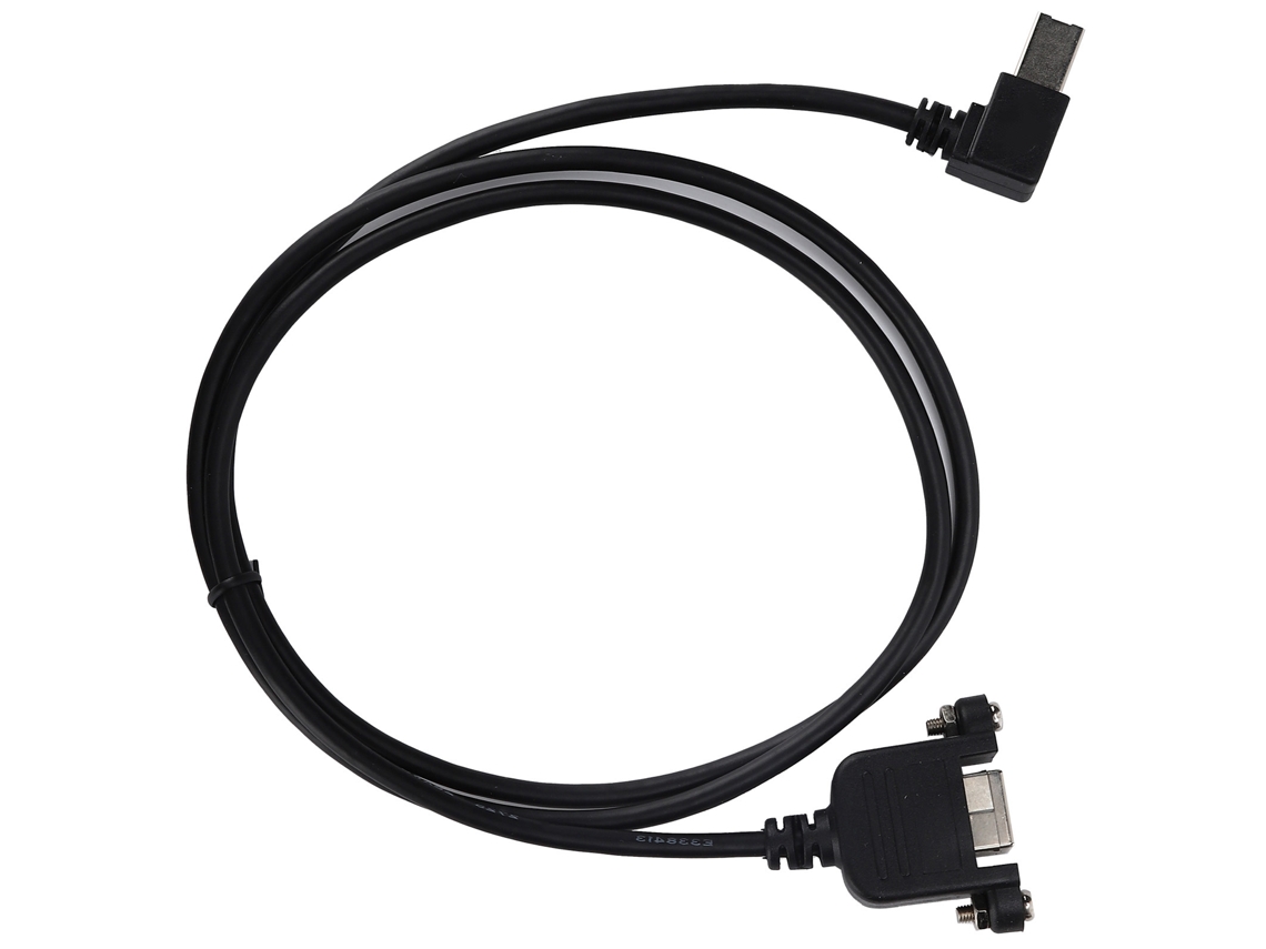 Aetheria cabo de Extensão Usb b Macho para Fêmea com Conector em Ângulo de 90 Graus e Parafusos