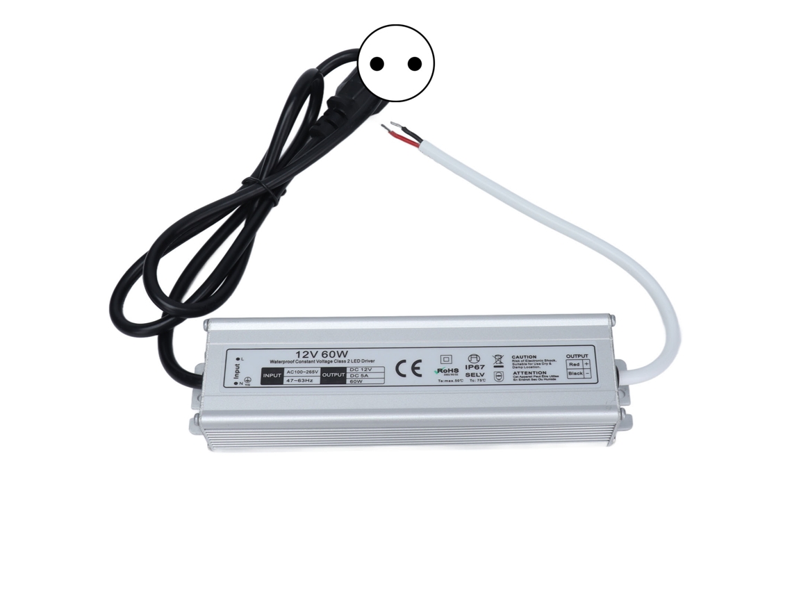 Fonte de Alimentação IP67 60W para LED com Comutação