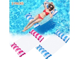 Conjunto De 2 Redes Flutuantes, Boia Inflável Para Piscina 4 Em 1, Rede Flutuante Multifuncional E Dobrável Para Adultos.