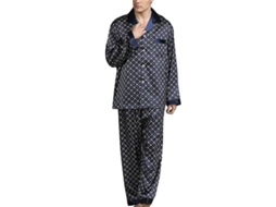 2026 conjunto de Pijama de Seda para Hombres Con Manga Larga de Alta Calidad