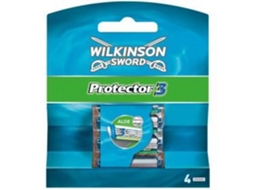 Wilkinson Sword Protector 3 Lâmina de Barbear 4 Unidades Homens