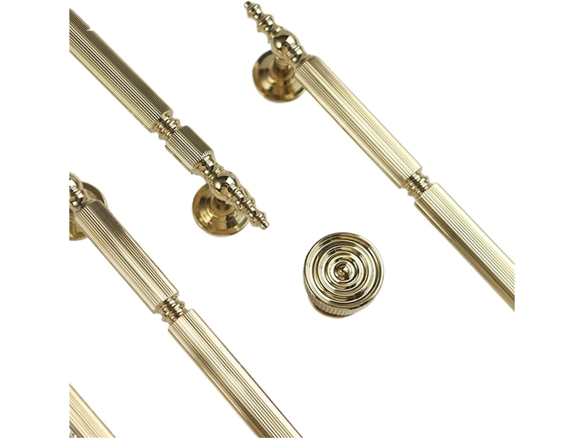 Puxadores Verticais Texturizados Dourado Brilhante Para Gavetas De Cozinha, Armários De Quarto, Maçanetas Decorativas