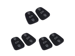 2pcs Capa Chave Carro Hyundai I10 I20 I30 3 Botões Shell Fob Case Remoto Preto 6 Unidades