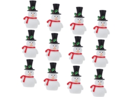 Conjunto De 12 Miniaturas De Bonecas De Resina Com Chapéus Para Decoração Natalina, Ideal Para Jardins Em Miniatura Conjunto De 12 Mini Gokoco