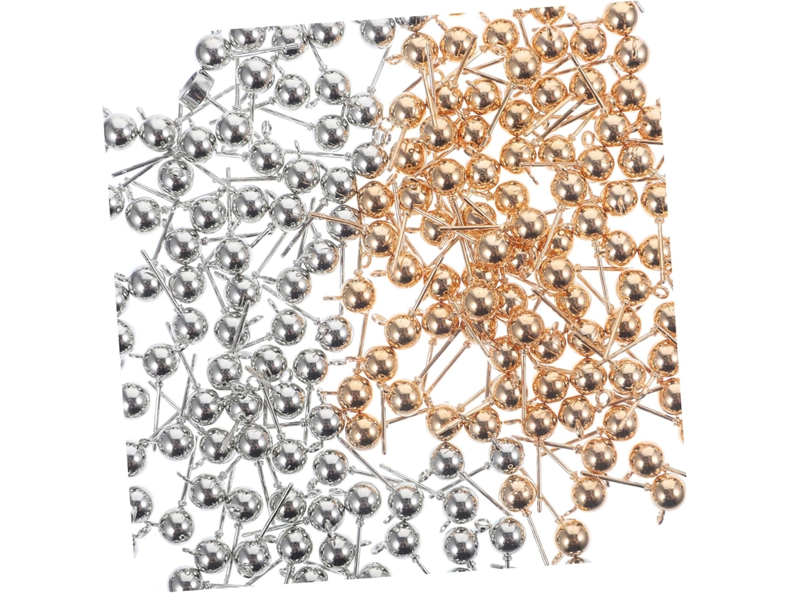 Besportble Conjunto de 200 Peças Brincos Metal com Bolinhas Besportble, Materiais para Artesanato. 1,60 X 0,60