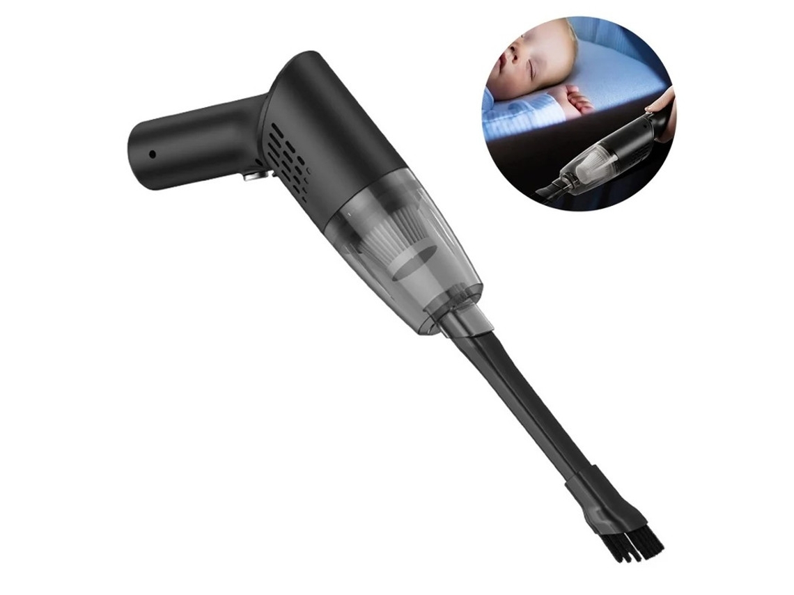 Aspirador de pó portátil sem fio, sucção potente, recarregável por USB, mini aspirador de pó e água.