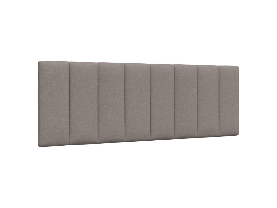 Vidaxl Almofadão De Cabeceira Hanko 140 Cm Tecido Cinzento-acastanhado