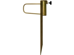 Base Universal Para Parasol De Jardim Com Ponta, 42cm, Diâmetro Abertura 28-32mm, Aço Galvanizado Dourado