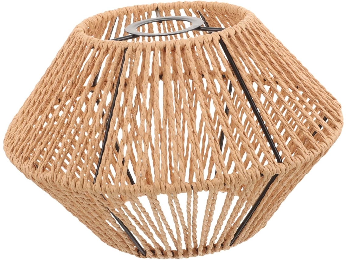 Abajur Decorativo Suspenso em Rattan Trançado para Lustre de Teto SFUSHOS