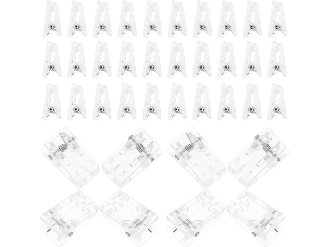 Beavorty 50 Clipes Transparentes para Identificação de Peixes-lua, Clipes Pequenos para Crachás, Material Plástico Ecológico