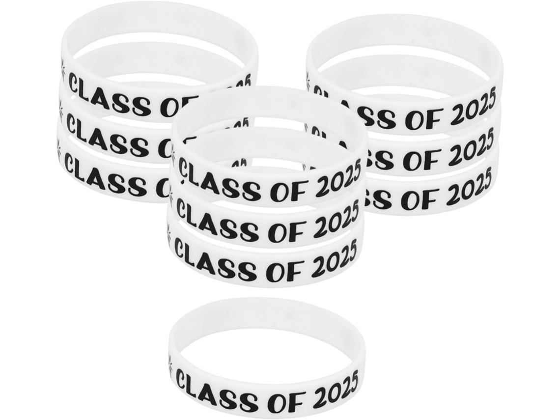 Magiclulu Conjunto De 10-pulseiras Silicone Para Formandos Da Turma 2025, Design Exclusivo, Material Confortável E