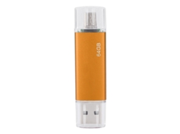 Pen Drive LAXISCREED Usb Dual 64g Laranja