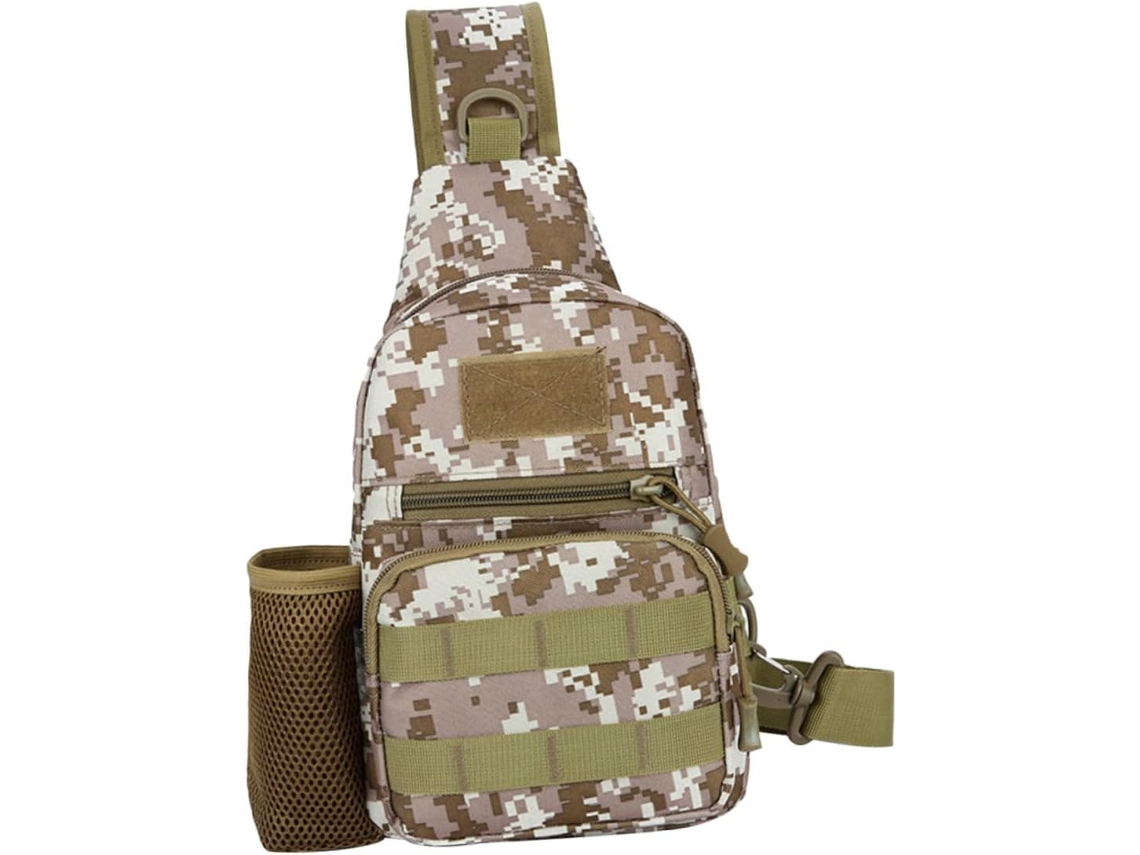 Bolsa De Peito Camuflada, Bolsa Esportiva Para Caminhadas, Camping E Viagens, Alça De Ombro Ajustável.