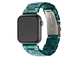 Pulseira De Resina E Cerâmica Para Apple Watch 10 S10 42 44 45 49mm, Samsung Galaxy Watch7 46mm, Huawei Verde Esmeralda