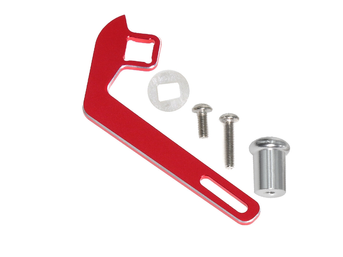 Gatilho de Volante em Liga de Alumínio Cnc Vermelho para Controle com uma Mão, Compatível com o Controle Remoto Traxxas Trx4 Maxx Udr. MDUG
