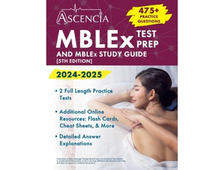 Livro MBLEx Test Prep 2024-2025 470 Practice Questions and MBLEx Study Guide Book 5th Edition de Jeremy Downs (Inglês)