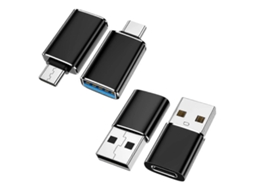 Kit Com 4 Adaptadores Usb C Para Usb E Adaptador Usb Para Usb C Para /pc////laptop//carplay Hengjian