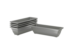 Kit 5 Vasos 59x21x16cm Plástico Empilháveis Cinza VOLTEDGE