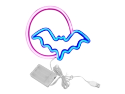 Luzes Neon LED Lua e Morcego USB para Decoração de Quarto e Bar