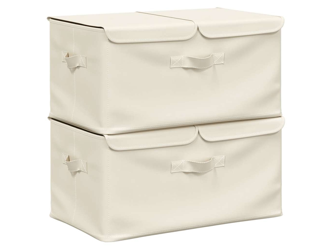 Storage Box, Storage Boxes Vidaxl Creme Tecido (50 X 30 X 25 Cm)