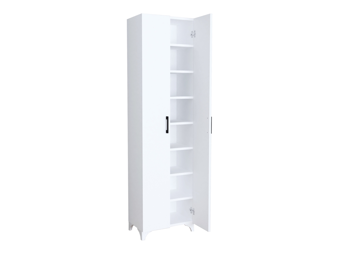 Aparador Strömsund Portas Pt [EN.CASA] Aglomerado de Madeira Branco (178x49x32cm)
