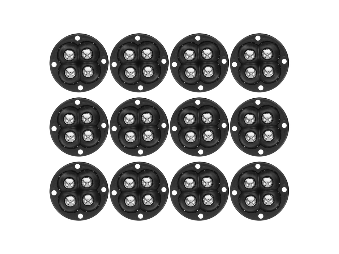 Conjunto De 12 Mini Rodízios Giratórios - Para Uso Prático E Funcional