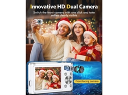 Câmera Digital Fhd 4k 48mp Com Foco Automático Câmera Dupla Zoom Digital 16x Com Cartão De 32gb Para Crianças Meninos Meninas Adolescentes Yizhood