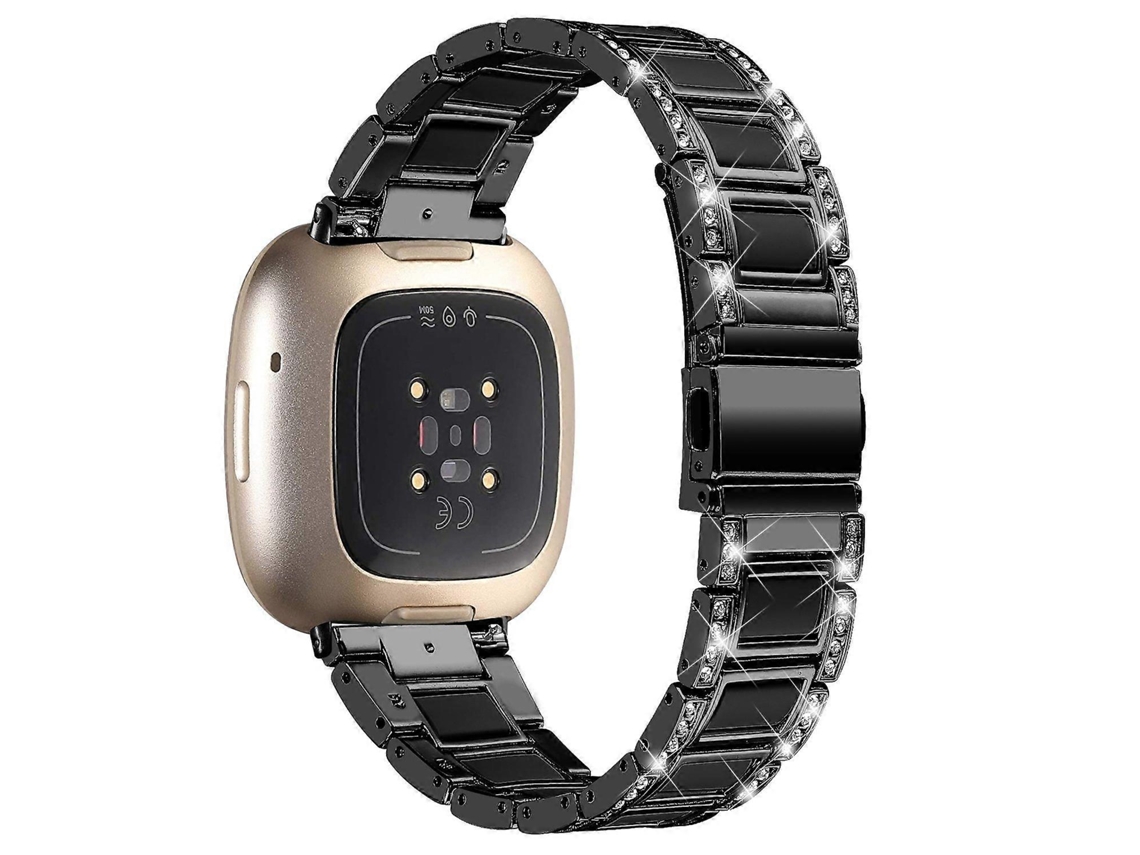Pulseira De Resina Com Strass Para Fitbit Versa 4 / Sense 2 Olysi Shop