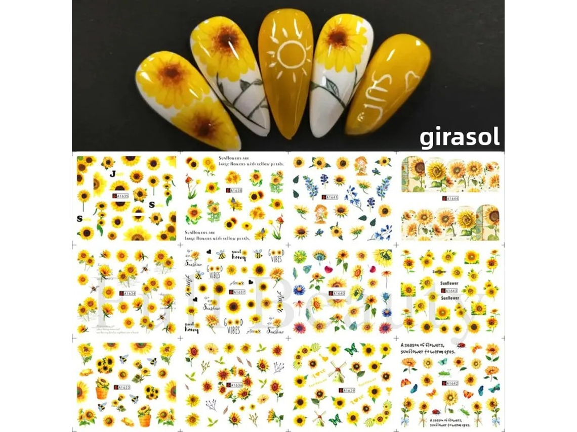 Adesivos de Unhas com Tema Oceânico, Decorações de Unhas para o Verão. MDUG