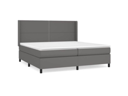 Box Spring Bed, Box Spring Beds Vidaxl Cinzeto Couro Artificial (200 X 200 Cm)