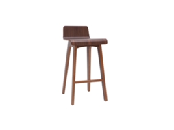 Banqueta / cadeira de bar em madeira escura 65 cm Baltik MILIBOO