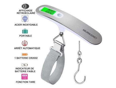 Balança De Bagagem, Balança Portátil Para Mala Eletrônica Aburnudrey Max 50kg/110lb (lb,g,oz,kg)