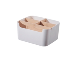 Organizador de Mesa Multifuncional, Caixa de Armazenamento de Mesa em Plástico BRILVIBERA