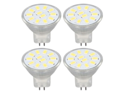 2026 4pcs/conjunto Bombilla Led Mr11 Con Base de Agujas 360° Disipación de Calor 3w 12 Leds Luz Fría