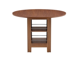 Mesa de Jantar Redonda, 100 cm, 4-6 pessoas, Madeira de Nogueira, PAPRIKA