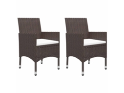 Maison Exclusive - 5 Pcs Conjunto De Jantar Para Jardim Castanho