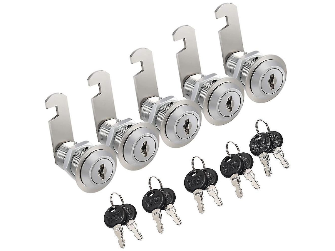 5 cerraduras de segurança de 30mm para armários e gavetas, com cilindro de combinação e 10 chaves SX | S/MARCA