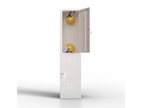 Cacifo Metálico de 2 Portas Cacifo para a Sua Oficina Ou Escritório Cacifo Metálico com Fechadura Branco TWINTHINK