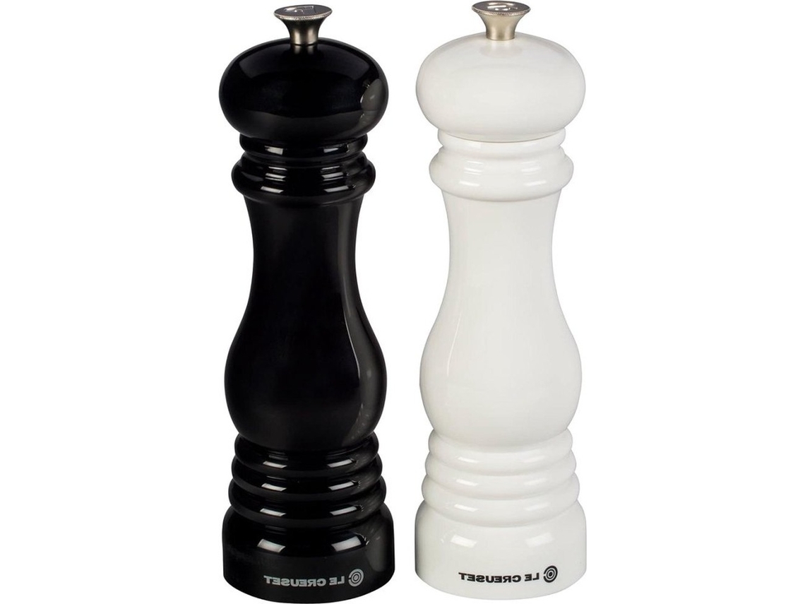 Moinho De Pimenta E Sal - Conjunto Clássico - Resistente À Espátula - Resistente À Corrosão - 40 Gram - Preto E Branco