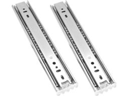 Corrediças Para Gavetas 4 Peças Com Rolamentos De Esferas, Amortecedores E Extensão Para Armário Trilho Triplo
