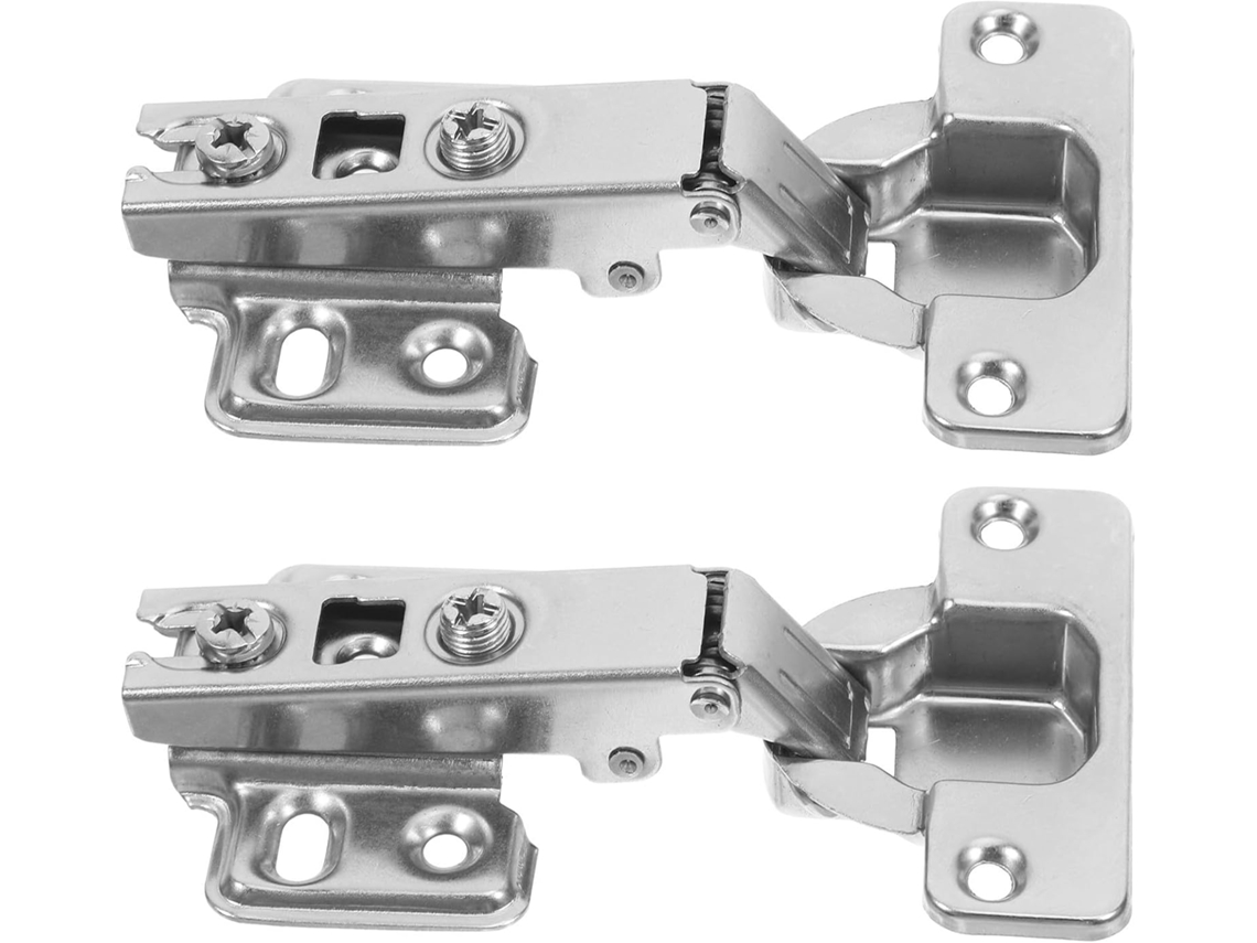Dobradiças De Sobreposição Para Portas Armários Cozinha Em Aço Inoxidável, 3, 93x 2, 36x 0, 94 Polegadas, Com Fechamento