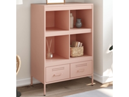 Vidaxl Móvel Alto 68x39x101,5 Cm Aço Rosa