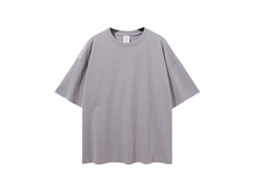 Camiseta De Algodão De Qualidade Superior, Leve E Respirável, Ideal Para Uso Casual E Esportivo Cinza Claro