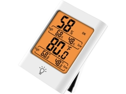 Termômetro E Higrômetro Digital Com Visor Duplo E Fecho Magnético Para Medir Temperatura E Umidade Ambiente.
