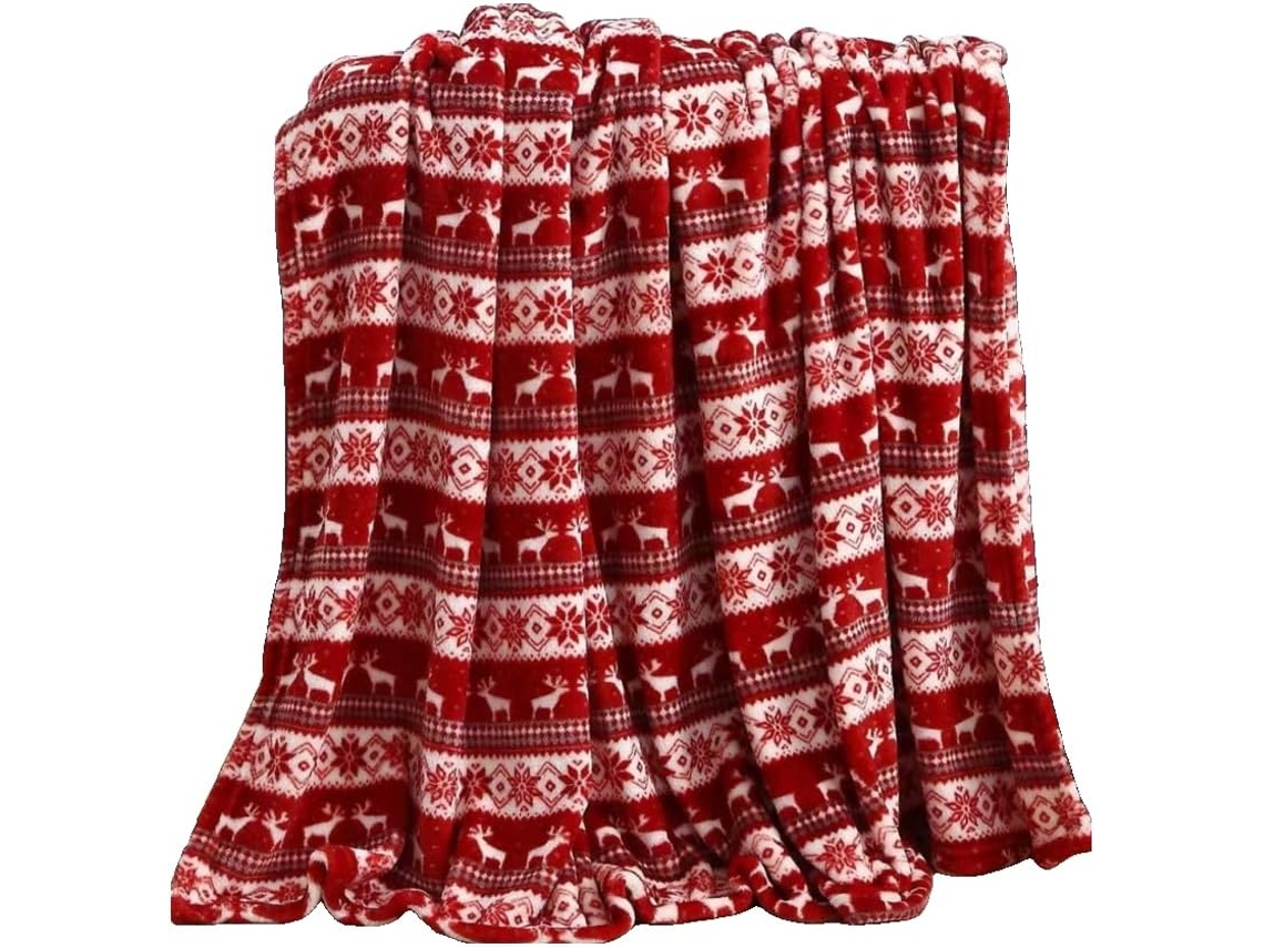 Manta de Natal Syjym para Decoração Natalina com Tema Festivo Casa Quente e Confortável Cama Sofá Poltrona no