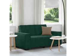 Vidaxl Sofá De 2 Lugares 160x78x84 Cm Veludo Verde-escuro