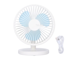 Ventilador de Mesa Portátil Usb Branco Ajustável 30cm