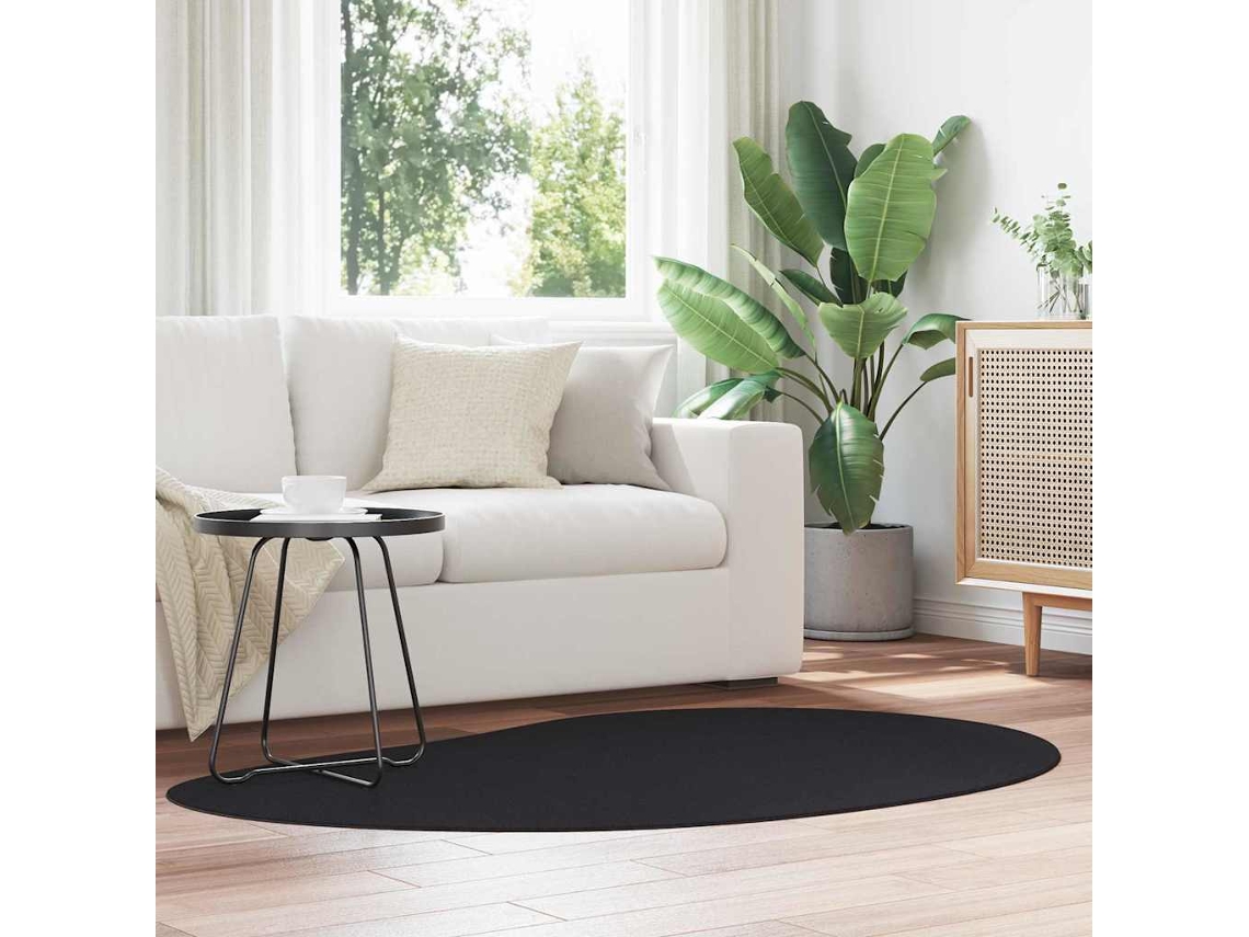 Vidaxl Tapete Huarte Preto 120 X 170 Cm Poliéster