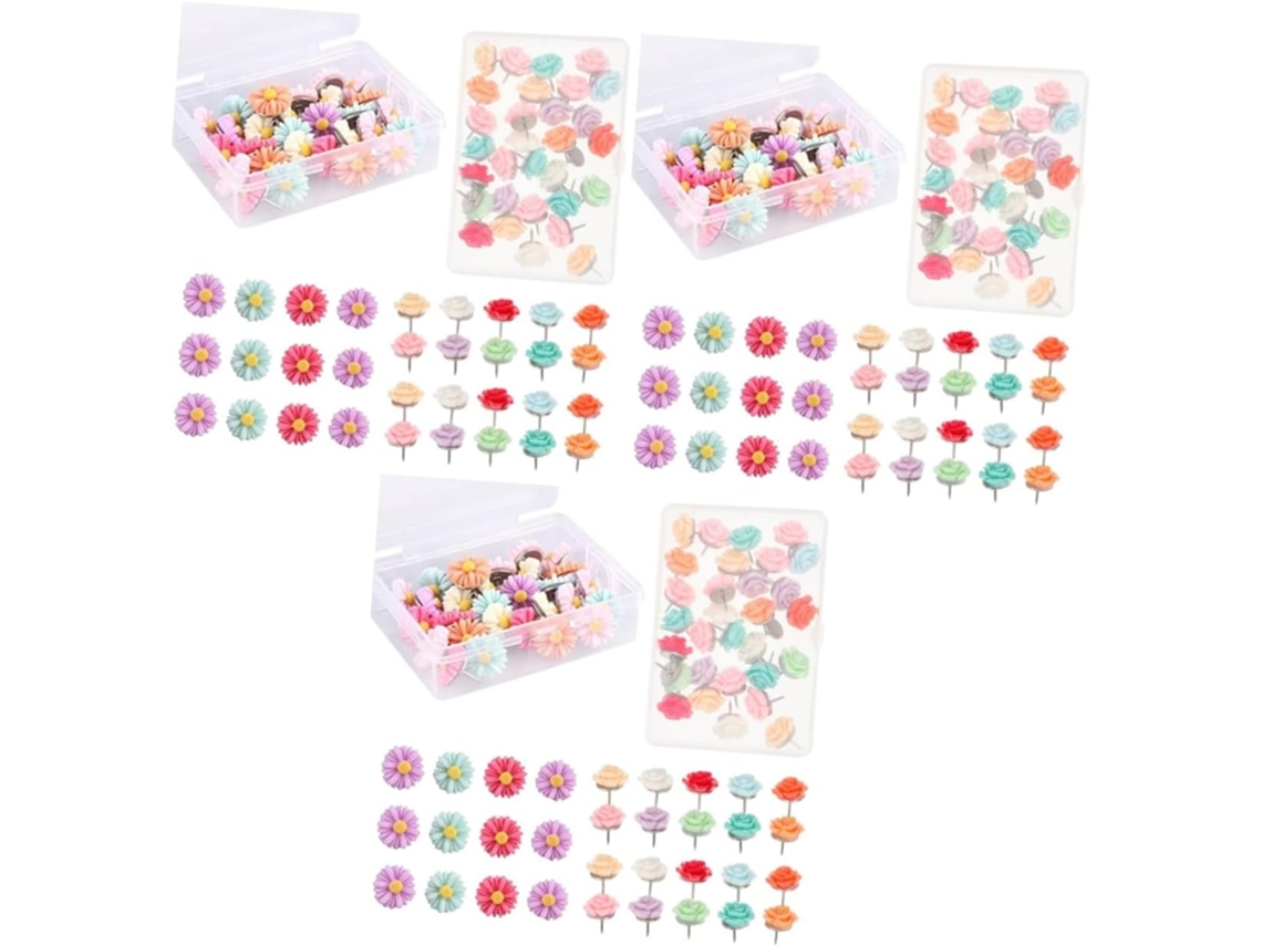 180 Peças De Tachinhas Decorativas Em Formato Flor E Design Para